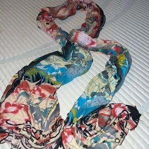 Ed Hardy Christian Audigier long, studded scarf